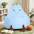 thumbnail image 5 of LIFERECORD 24" Children's Bean Bag Chair, Kids Filled Toddler Bean Bag Sofa Padded Bean Bag Chair for Boys & Girls, Cute Eggplant, Blue, 5 of 9