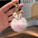 thumbnail image 4 of Decoración del hogar, decoración de la habitación, decoración de la pared Lindo llavero de conejito de color liso, colgante de bolso, juguetes de peluche, colgante de llave de coche, colgante de decor, 4 of 6