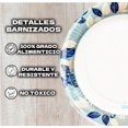 thumbnail image 5 of 24 Pz Plato Desechable De Cartón Decorativo Premium Hojas Azules 9 pulgadas, 5 of 5