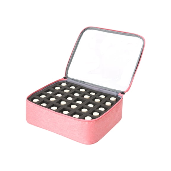 Nails Polished Storage Box and Essential Oil Holder 30 Holder Clear Travel Case Makeup Bag for Various Occasion