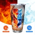 thumbnail image 6 of Easygdp Lava Dragon 20oz Stainless Steel Vacuum Insulated Double Wall Travel Tumbler, Durable Insulated Coffee Mug with Spillproof Lid-Straw Three-piece Set, 6 of 8