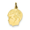 thumbnail image 1 of Beautiful 14k .011 Depth Engravable Boy Head Charm, 1 of 2