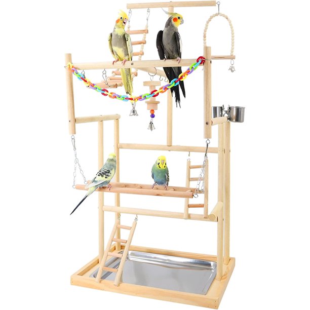 Large Bird Playground Parrot Perch Bird Stands 4 Layers Parrot