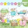 thumbnail image 2 of Dalrosia 12PCS Hello Spring Tiered Tray Decor Color Flower Wooden Centerpiece Signs Spring Wooden Sign Fresh Flower Truck Trays for Home Farmhouse Rustic Spring Decorations, 2 of 7