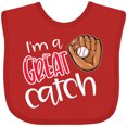 thumbnail image 3 of Inktastic I'm a Great Catch Baseball Glove Boys or Girls Baby Bib, 3 of 4
