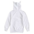 thumbnail image 6 of KPOPLK Striped Oversized Sweatshirt Baby Girl Boy Fall Clothes Contrast Color Pullover Hoodie Patchwork Long Sleeve Shirt(5-6 Years,White), 6 of 6