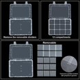 thumbnail image 3 of Plastic Organizer Box Small Clear Storage Containers with Lid Adjustable Compartments Organizers for Tool Jewelry Tackle Earring Craft Beads - PC Grids, 3 of 6