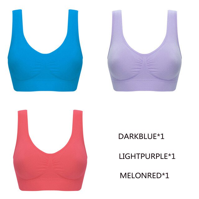 Sujetador sin costuras con almohadillas Sujetadores de talla grande para mujer Sujetador deportivo de algodón para dormir Bralette activo para mujer Sujetador con relleno Tan Jianjun unisex
