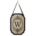 thumbnail image 1 of Evergreen Elegant Monogram W Burlap Door Decor, 1 of 1