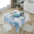 thumbnail image 6 of Blue Coastal Crab Table Cloth Waterproof Tablecloths, Summer Ocean Coral Sea Fish Abstract Tablecloth Dining Table Cover for Kitchen Party Tabletop Outdoor, Square Tablecloth 60x60 Inch, 6 of 9