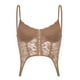 thumbnail image 1 of Camisola de poliéster con espalda descubierta y perspectiva de gasa de malla de color sólido para mujer, 1 of 4