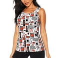 thumbnail image 1 of Balery Modern Life Camiseta sin mangas estampada ligera para mujer, tops de entrenamiento sin mangas, camisetas de yoga transpirables de secado rápido.-Small, 1 of 7