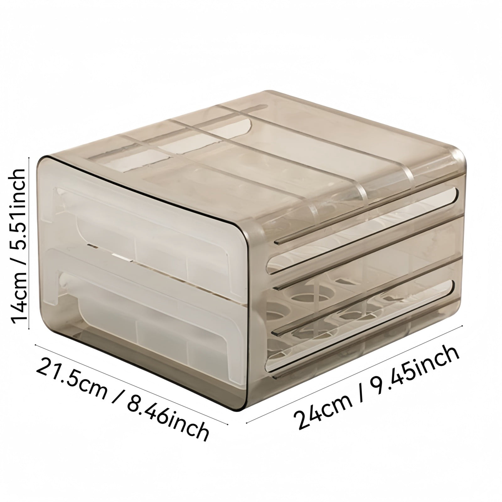 Large Capacity Egg Storage Solution for Refrigerator | Double Layer Egg with Lid and Seal | ABS Drawer-Style Fresh Keeping for Kitchen Organization