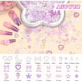 thumbnail image 4 of MEC 330 Pcs Purple Junk Phone Case Charms 26 Pcs A-Z Rhinestone Alphabet Letter Charms, Mix Flower Bow Heart Pearls Flatback Resin Charms Letter Junk Cases Kit for DIY Crafts, 4 of 13