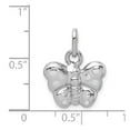thumbnail image 4 of Finest Gold Sterling Silver Rhodium-Plated Polished Butterfly Pendant, 4 of 4