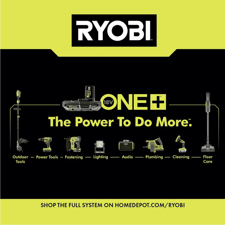 RYOBI ONE+ 18V Cordless 6-Tool Combo Kit with 1.5 Ah Battery, 4.0 Ah Battery,  and Charger 