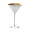 thumbnail image 2 of Stölzle Lausitz Olympia 8 Oz Martini Glasses (Set of 2) - Sleek Design with Shimmery Finish, Lead-Free Crystal, Dishwasher Safe, Gatsby-Themed Elegance for Cocktail Lovers (White/Gold), 2 of 6