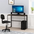 thumbnail image 2 of Pemberly Row Wood & Metal Frame Computer Desk in Rustic Oak/Black, 2 of 6