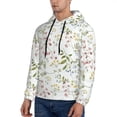 thumbnail image 3 of Rateoe Aerial Flora Pattern Mens Hoodie, Pullover Hooded Sweatshirt, Kangaroo Pocket Hoodie Ideal for Daily Wear, Travel and Home-Large, 3 of 7