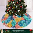 thumbnail image 6 of FMSHPON Colorful Fish Xmas Christmas Tree Skirt Stand Mat for Holiday Party Decoration Indoor Outdoor 48 inches, 6 of 6