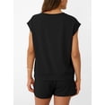 thumbnail image 5 of EASYBRA Womens Shorts Set Cotton Blend Raglan Sleeve Casual Summer Outfit Solid Color Two Piece Lounge Set S-XL, 5 of 6