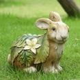 thumbnail image 3 of Turtle Outdoors Realistic Sculpture Pio Lawn Decor Fairy Garden Ornament Werproof Landscape Accessories Lovers Gift - rabbit, 3 of 8