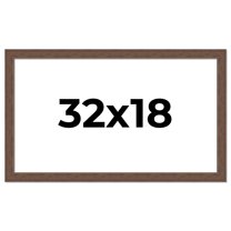 32x18 Frame Brown Farmhouse Solid Wood Picture Frame Width 1.5 Inches | Interior Frame Depth 0.5