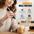 thumbnail image 2 of Rechargeable Milk Frother Handheld, 3-Speed for Latte & Hot Chocolate (Green), 2 of 7