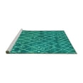 thumbnail image 2 of Ahgly Company Machine Washable Indoor Square Abstract Turquoise Blue Modern Area Rugs, 7' Square, 2 of 4
