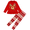 Red Rudolph, variant on Aideaone Girls Outfit Fall 2 Pcs Clothes Sets Long Sleeve Ruffle Hem Shirt Floral Pants for Kids Size 3-8
