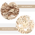 thumbnail image 5 of TABLZONE 100 Pieces Wooden Slices with Beige Flower and Grass Designs for Crafting, Home Decor, and Painting Projects, 5 of 6