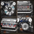 thumbnail image 3 of Kit de maquetas de motor Mould King 10088 V8 con 535 piezas para niños, 3 of 6