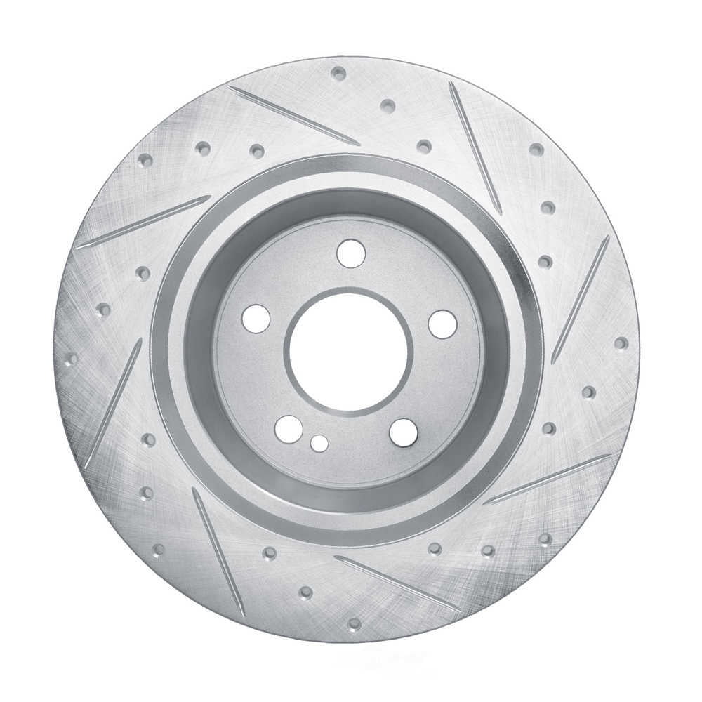 Dynamic Friction Company 631-63187L DFC Brake Rotor - Drilled And Slotted - Silver