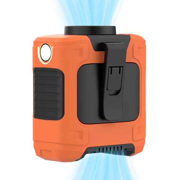 Ventilador de cintura portátil LOUISWARE de 10000 mAh, recargable, naranja