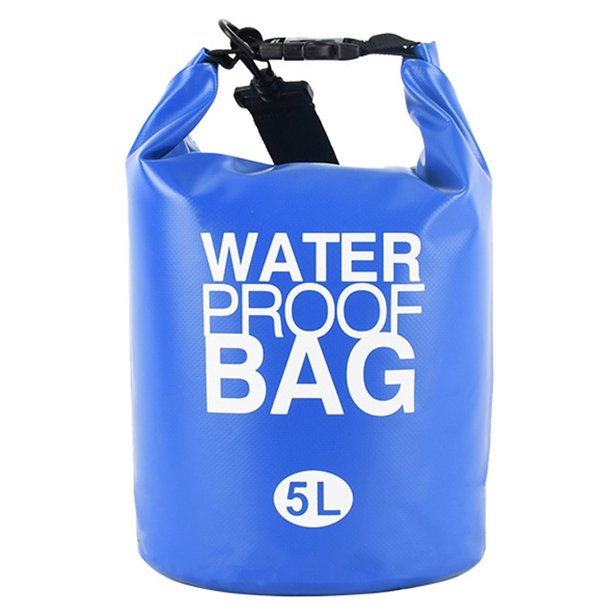 Bolsa flotante de agua de 5L/10L Bolsa de natación al aire libre de lona de PVC (Azul oscuro 5L)