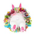 thumbnail image 3 of veasfak Spring Easter Bunny Door Hanger Wreath Rabbit Ribbon Home Party Wall Decor D D, 3 of 7
