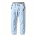 thumbnail image 4 of Enjoytime Men's Pants Patchwork Elastic Waist Casual Trousers Drawstring Lounge Joggers with Pockets, 4 of 6