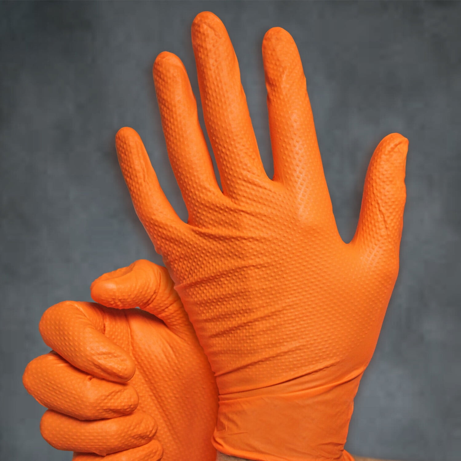 Orange Nitrile Exam Gloves, 8-9 mil Thickness, CATCH® (AD-CAT450)