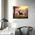 thumbnail image 3 of COMIO Deer Canvas wall art Rustic Canvas Painting Print Deer In Autumn Forest Landscape Pictures Poster Artwork Modern Home Living Room Bedroom Bathroom wall Decoration, 3 of 4