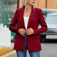 thumbnail image 5 of Ahdbta Blazers Jackets for Women Elegant Belted Long Sleeve Notch Lapel Coats Dressy Casual Solid Color Work Office Outerwears, 5 of 8