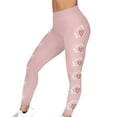 thumbnail image 2 of Qulqfy Pink Leggings Women Yoga Workout High Waisted Tummy Control Football Compression Plus Size Leggings Fall Pants for Women 2025 XXL, 2 of 9