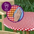 thumbnail image 5 of Sorfey Round Picnic Table Cover Checkered Fitted Tablecloth, Red 54" x 54", 5 of 6