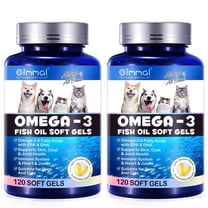 Oimmal Omega-3 Salmon Oil for Dogs & Cats - 240 Fish Oil Softgels with EPA DHA - Supports Joint, Heart, Immune Health & Skin Coat