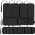 thumbnail image 1 of Juego de almohadillas de repuesto AUVON TENS, 20 paquetes de electrodos de varios tamaños para unidad TENS, reutilizables y sin látex, para aliviar el dolor (conector de 2 mm) (negro), 1 of 5