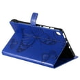 thumbnail image 4 of Case for Galaxy Tab A 10.1" 2019 SM-T510/T515/T517, Slim Fit Folio Flip PU Leather Butterfly Embossed Smart Stand Cover Auto Wake/Sleep Shockproof Protection TPU Back Cover, Blue, 4 of 6