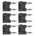 thumbnail image 1 of Conector Tipo Banana De 2 Vías, Conector Tipo Banana Doble 10 Piezas Conectividad Fuerte Para Inversores Cergrey Negro, 1 of 8