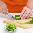 thumbnail image 4 of Stainless Steel Vegetable Shredder 6-Blade Chopped Green Knife Multi-Directional Non-Slip Handle for Scallions Chives Carrots Home Cooking Salad Prep(Silver), 4 of 8