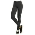 thumbnail image 1 of Polyester Spandex Womens Full Length Leggings, Charcoal, 1 of 1