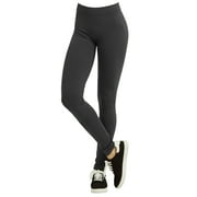 Polyester Spandex Womens Full Length Leggings, Charcoal
