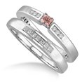 thumbnail image 2 of 1.25 Carat Morganite & Diamond Affordable Bridal Set on 10k White Gold, 2 of 2
